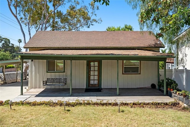 3091 Johnson Ave, San Luis Obispo, CA 93401 - view of front of house featuring roof with shingles, a porch, and board and batten siding