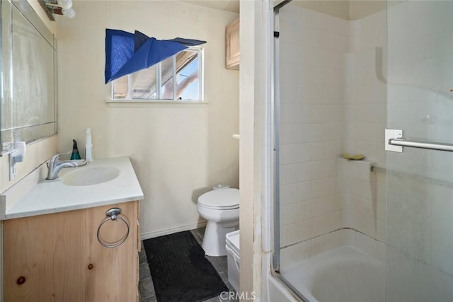 3091 Johnson Ave, San Luis Obispo, CA 93401 - bathroom with vanity and enclosed tub / shower combo