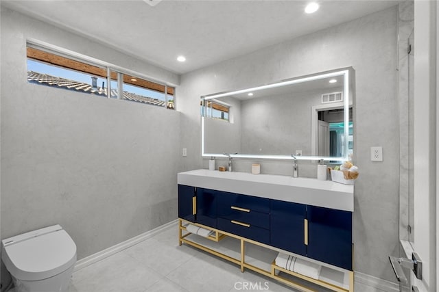 6355 Yolanda Ave, Tarzana, CA 91335 - bathroom featuring double vanity and recessed lighting