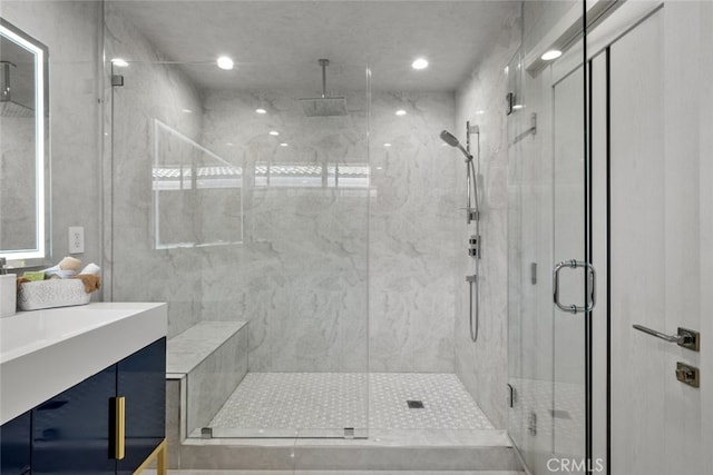 6355 Yolanda Ave, Tarzana, CA 91335 - bathroom with a marble finish shower and vanity