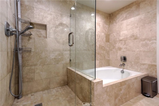 1995 Molino Ave Unit 102, Signal Hill, CA 90755 - full bath featuring a tile shower, a bath, and tile patterned floors