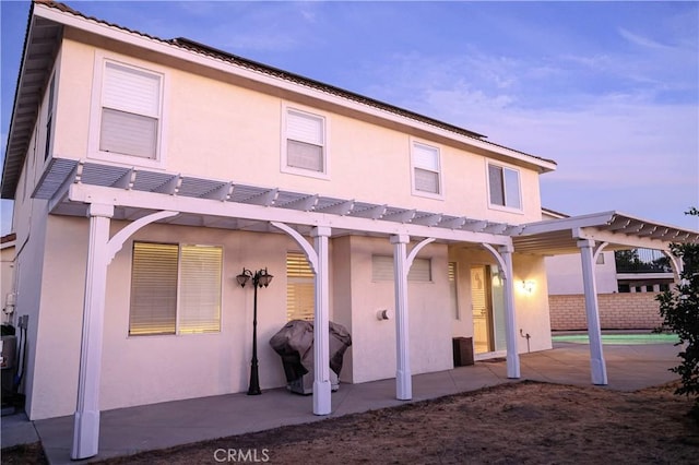 12170 Orgren Ave, Chino, CA 91710 - back of property with stucco siding, a patio, and a pergola