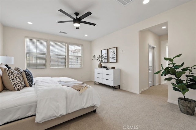143 Hollow Tree, Irvine, CA 92618 - carpeted bedroom featuring recessed lighting and a ceiling fan