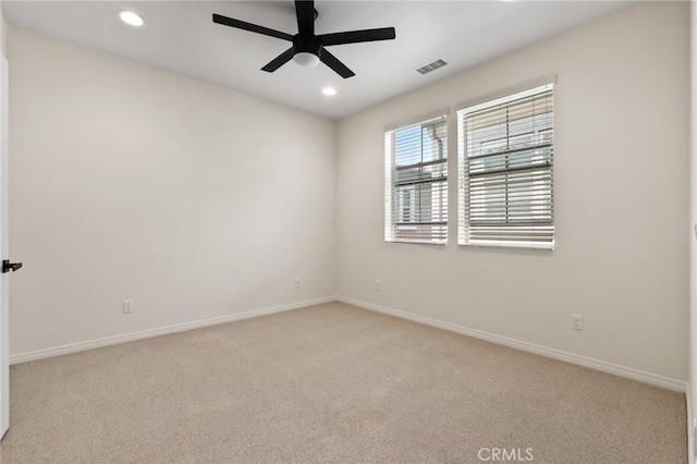 143 Hollow Tree, Irvine, CA 92618 - carpeted empty room with a ceiling fan and recessed lighting