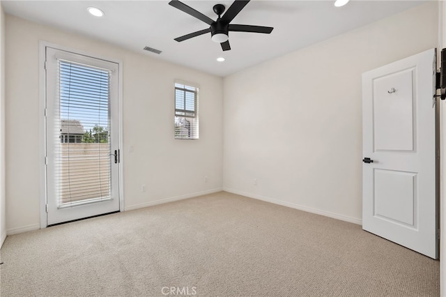143 Hollow Tree, Irvine, CA 92618 - carpeted spare room with a ceiling fan and recessed lighting