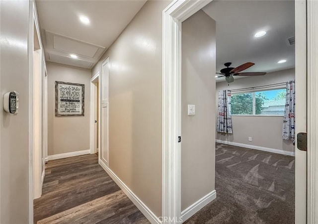 2288 Marilyn St, Simi Valley, CA 93065 - corridor featuring attic access and recessed lighting