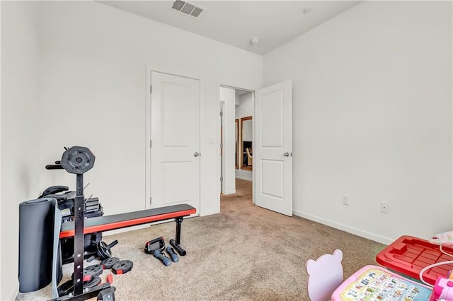 2146 N Rinaldi Ct, Visalia, CA 93291 - exercise room with carpet and baseboards