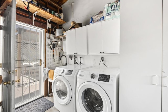 205 C St, Chula Vista, CA 91910 - washroom featuring cabinet space and washing machine and clothes dryer