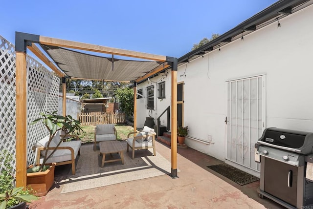 205 C St, Chula Vista, CA 91910 - view of patio / terrace featuring a grill and an outdoor living space