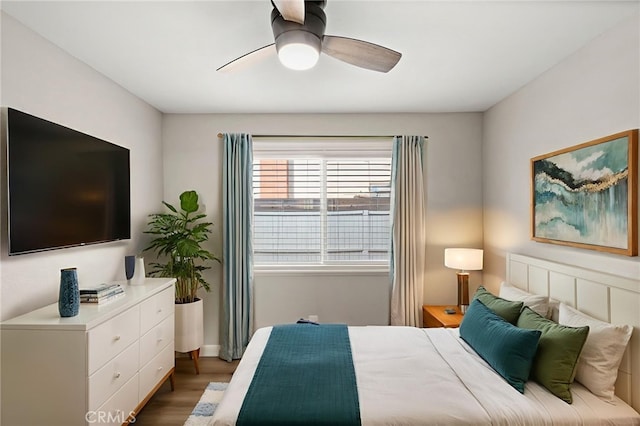 2433 Carlsbad Cir, Hemet, CA 92545 - bedroom featuring wood finished floors and ceiling fan