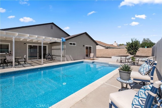 2433 Carlsbad Cir, Hemet, CA 92545 - view of swimming pool with a pergola and a patio