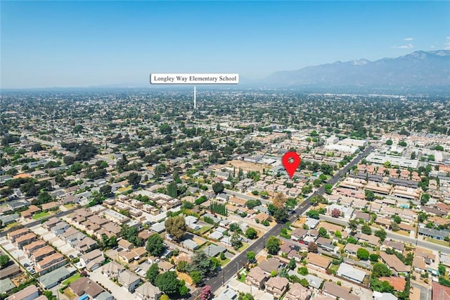 5517 Welland Ave Unit B, Temple City, CA 91780 - aerial view of property and surrounding area featuring a mountainous background