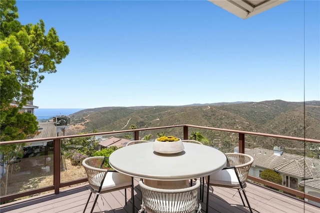 1324 Pitcairn Pl, Laguna Beach, CA 92651 - deck with a mountain view and outdoor dining space