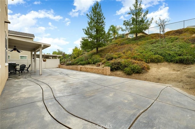 30644 Stage Coach Rd, Menifee, CA 92584 - view of patio / terrace with a ceiling fan