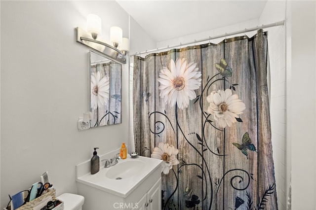 4292 Howard Ave, Los Alamitos, CA 90720 - full bathroom with vanity and a shower with shower curtain
