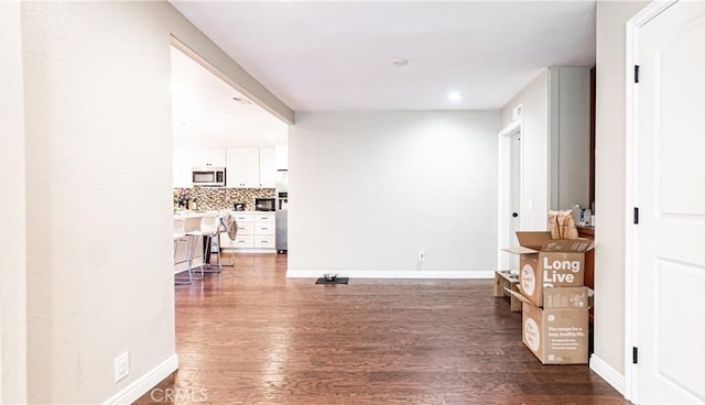 3375 Fuchsia, Costa Mesa, CA 92626 - hallway featuring dark wood-style flooring and recessed lighting
