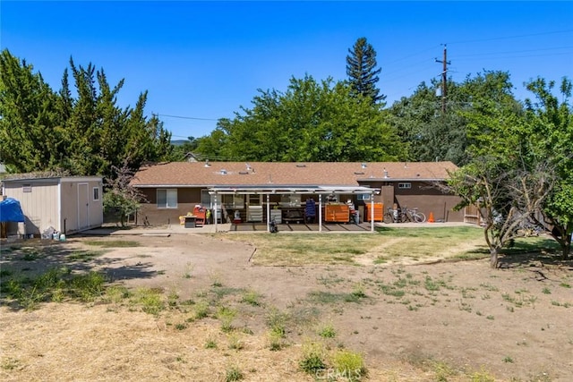 6855 Atascadero Ave, Atascadero, CA 93422 - back of house with a storage shed and a patio