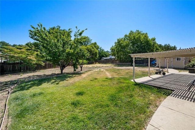 6855 Atascadero Ave, Atascadero, CA 93422 - fenced backyard featuring a pergola and a patio