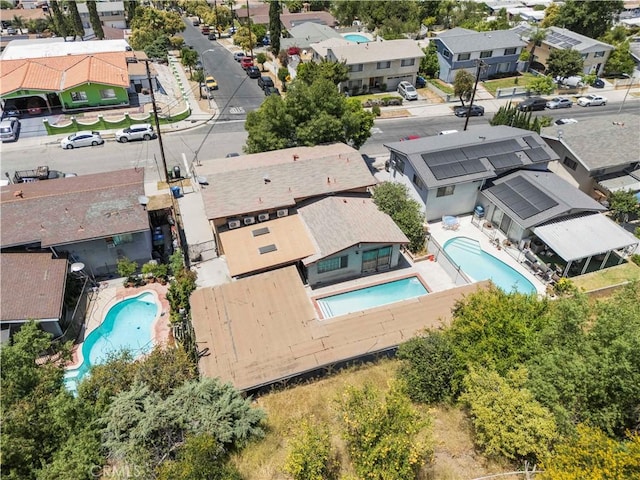 12616 Terra Bella St, Pacoima, CA 91331 - aerial view of residential area featuring a pool