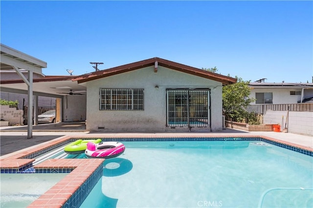 12616 Terra Bella St, Pacoima, CA 91331 - view of pool with a ceiling fan
