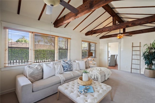 533 Roswell Ave, Long Beach, CA 90814 - living area featuring ceiling fan and carpet flooring
