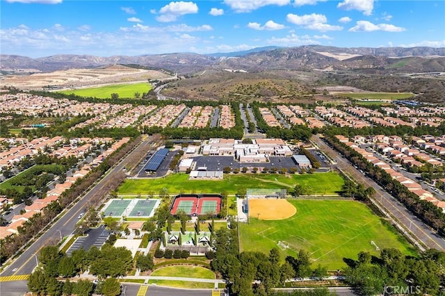 53 Interlude, Irvine, CA 92620 - aerial view of property and surrounding area with a mountain backdrop and nearby suburban area