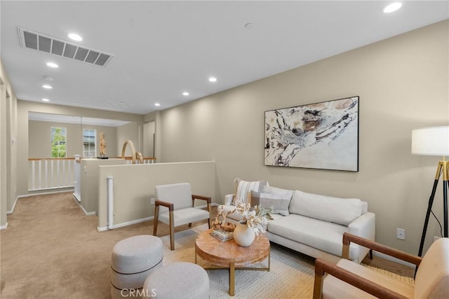 24912 Hearth Ct, Valencia, CA 91354 - living area with recessed lighting and light carpet