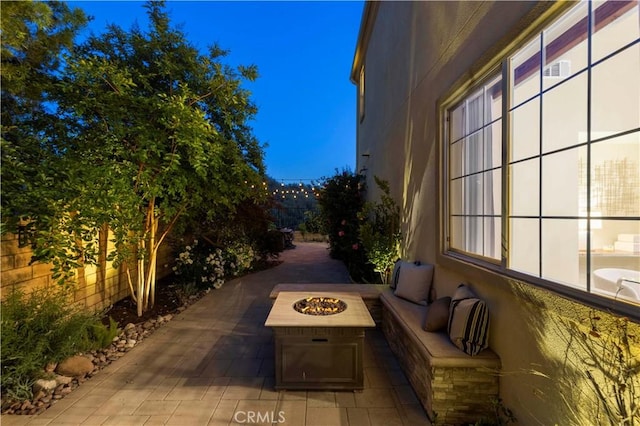 24912 Hearth Ct, Valencia, CA 91354 - view of patio featuring a fire pit