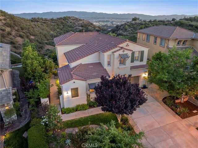 24912 Hearth Ct, Valencia, CA 91354 - aerial view of a mountain backdrop