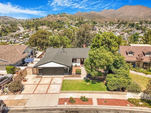 429 Walter Ave, Newbury Park, CA 91320 - aerial perspective of suburban area with a mountain backdrop
