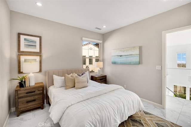 100 Soaring Eagle, Irvine, CA 92618 - bedroom with light marble finish floors and recessed lighting