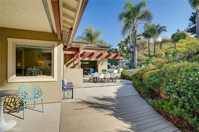 3163 Inclinado, San Clemente, CA 92673 - view of patio / terrace featuring a pergola and outdoor dining space