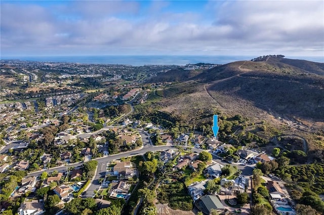 3163 Inclinado, San Clemente, CA 92673 - aerial overview of property's location featuring nearby suburban area and a mountain backdrop