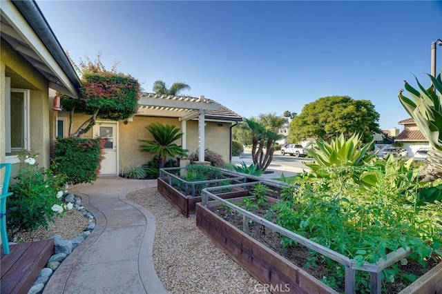 3163 Inclinado, San Clemente, CA 92673 - view of yard with a vegetable garden and a pergola