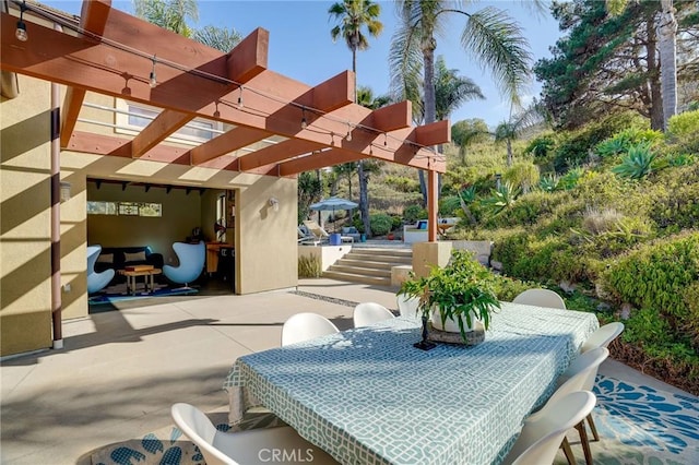 3163 Inclinado, San Clemente, CA 92673 - view of patio with a pergola and outdoor dining area