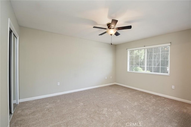 25981 Coombe Hill Dr, Menifee, CA 92586 - carpeted spare room featuring a ceiling fan and baseboards