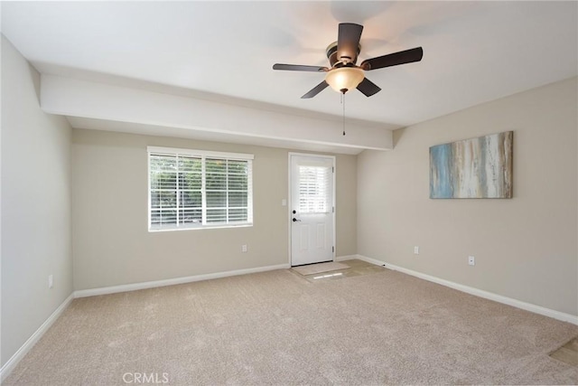 25981 Coombe Hill Dr, Menifee, CA 92586 - entrance foyer featuring carpet flooring and ceiling fan