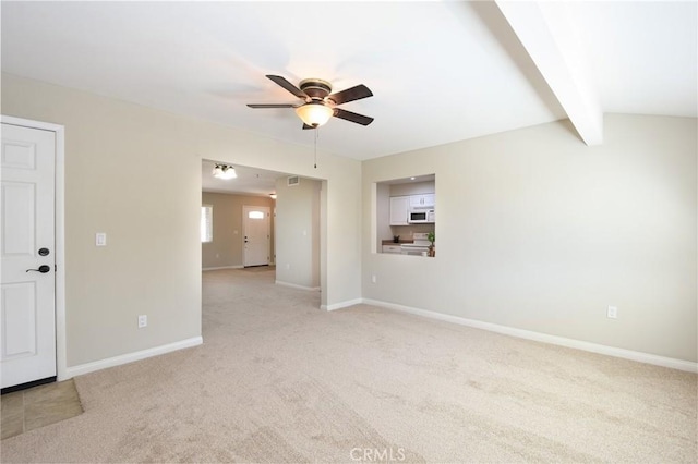 25981 Coombe Hill Dr, Menifee, CA 92586 - empty room featuring ceiling fan and light colored carpet