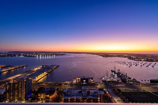 1325 Pacific Hwy Unit 3403, San Diego, CA 92101 - aerial view at dusk of a water view
