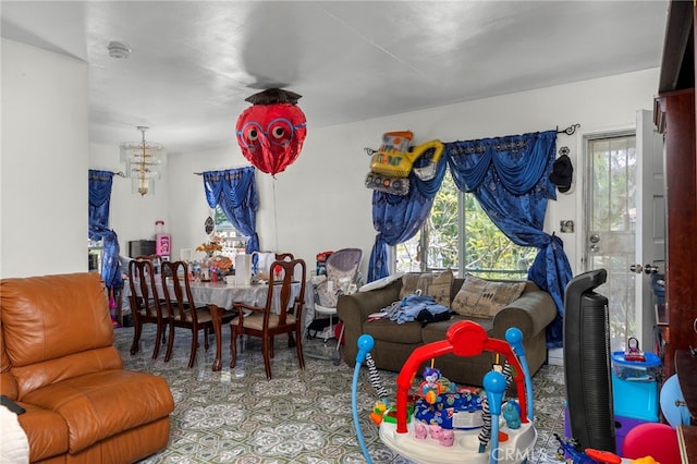 14057 Ohio St, Baldwin Park, CA 91706 - living room featuring a chandelier