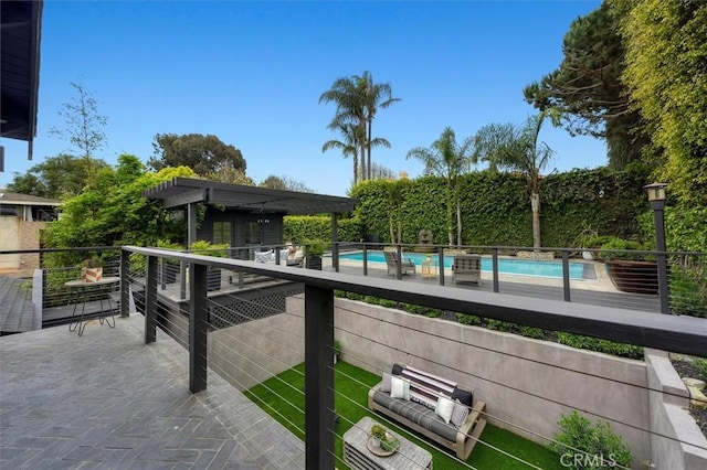 1012 10th St, Manhattan Beach, CA 90266 - view of property's community with a pool and an outdoor living space