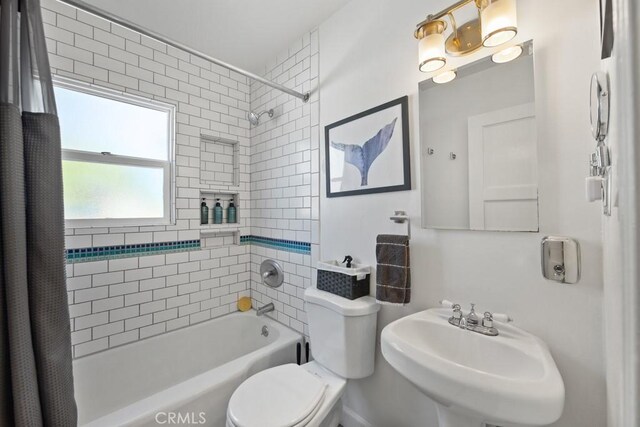213 E 45th St, Long Beach, CA 90807 - bathroom with shower / bath combination with curtain and toilet
