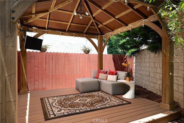 413 W Santa Clara Ave, Santa Ana, CA 92706 - wooden deck featuring a gazebo