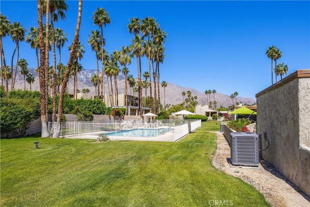 2455 Via Sonoma Unit A, Palm Springs, CA 92264 - view of yard with a mountain view and a community pool