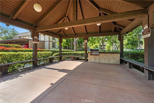 3611 S Bear St Unit D, Santa Ana, CA 92704 - view of patio / terrace featuring a gazebo and an outdoor kitchen