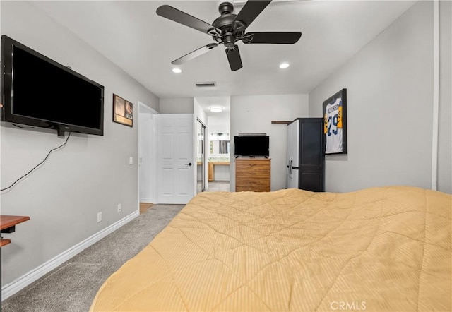 3611 S Bear St Unit D, Santa Ana, CA 92704 - carpeted bedroom featuring recessed lighting and connected bathroom