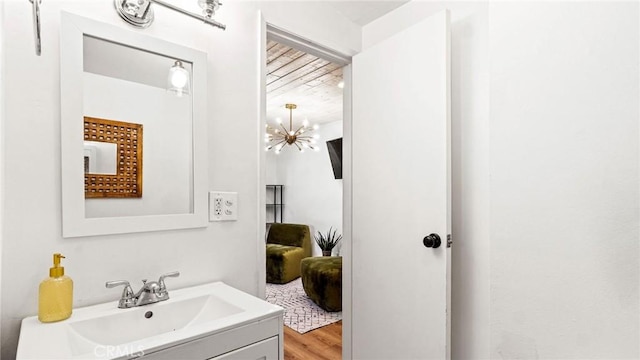 3209 Bennett Dr, Los Angeles, CA 90068 - bathroom featuring vanity and wood finished floors
