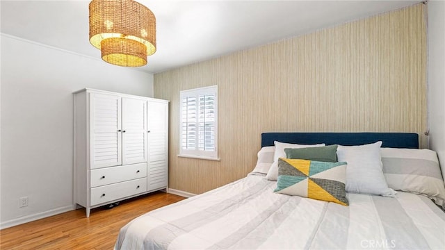 3209 Bennett Dr, Los Angeles, CA 90068 - bedroom featuring baseboards and wood finished floors