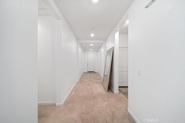 30701 Noble Ct, Homeland, CA 92548 - hallway featuring light colored carpet and recessed lighting
