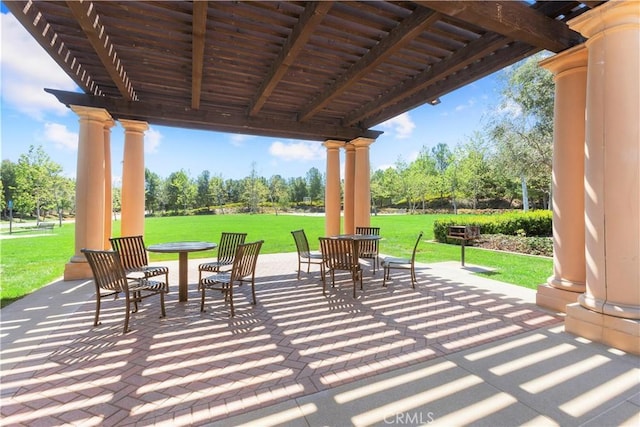 32 Tesoro, Irvine, CA 92618 - view of patio / terrace with outdoor dining space and a pergola